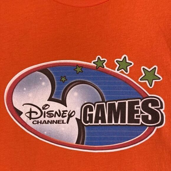 Disney Channel Games T-Shirt Adult Small Orange Graphic Tee Top Short Sleeve - Picture 3 of 9